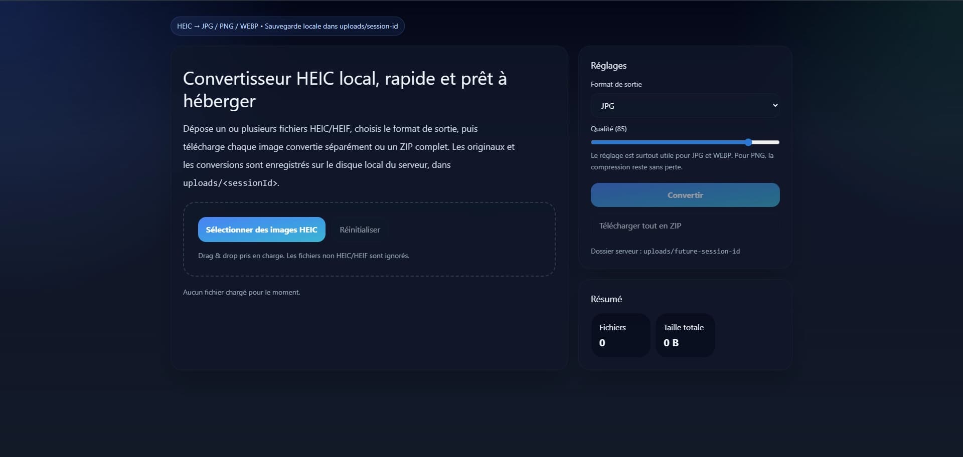 Convertisseur HEIC - screenshot
